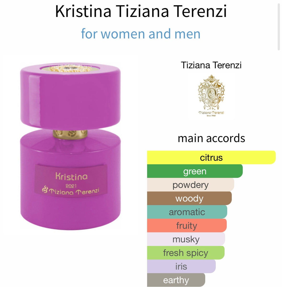 TIZIANA TERENZI KRISTINA EXTRAIT DE PARFUM